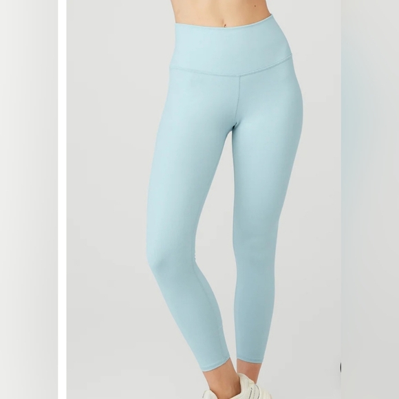 ALO Airbrush Winter Warm High-Waist Nocturne Legging In Chalk Blue Size XS NWT - Picture 1 of 11